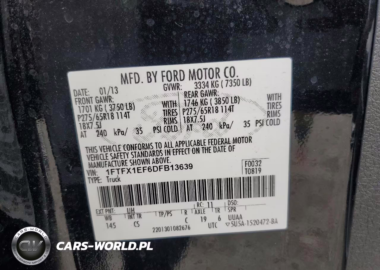 2013 Ford F150 Super Cab VIN:1FTFX1EF6DFB13639 - 13