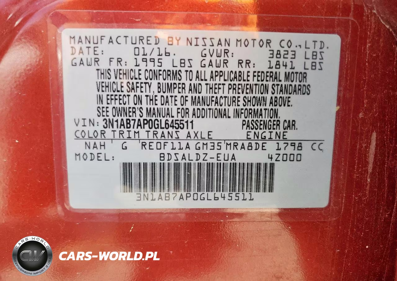 2016 Nissan Sentra S VIN:3N1AB7AP0GL645511 - 13
