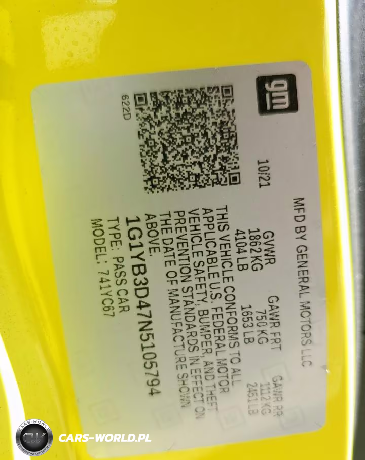2022 Chevrolet Corvette Stingray 2Lt VIN:1G1YB3D47N5105794 - 13