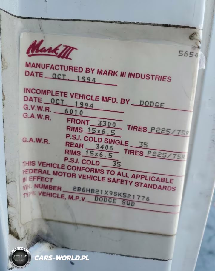 1995 Dodge Other VIN:2B6HB21X9SK521776 - 14