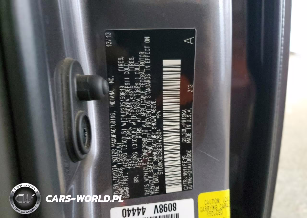 2014 Toyota Sienna Sport VIN:5TDXK3DC8ES442804 - 13