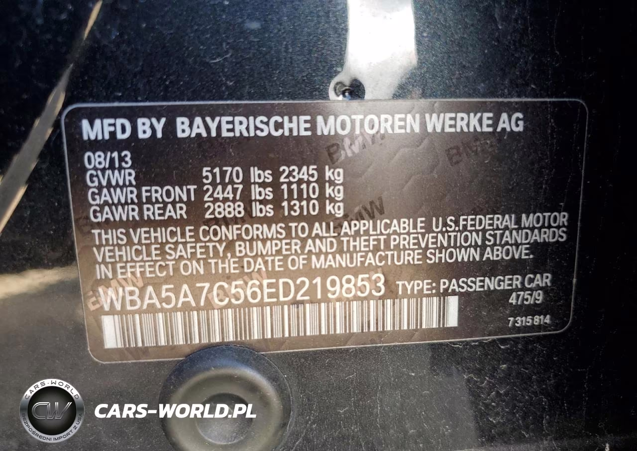 2014 BMW 528 Xi VIN:WBA5A7C56ED219853 - 12