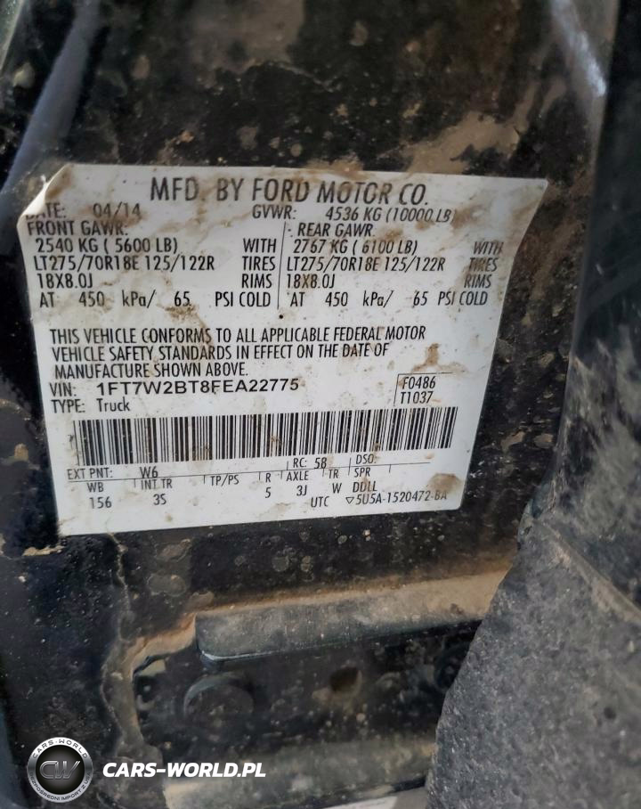 2015 Ford F250 Super Duty VIN:1FT7W2BT8FEA22775 - 12