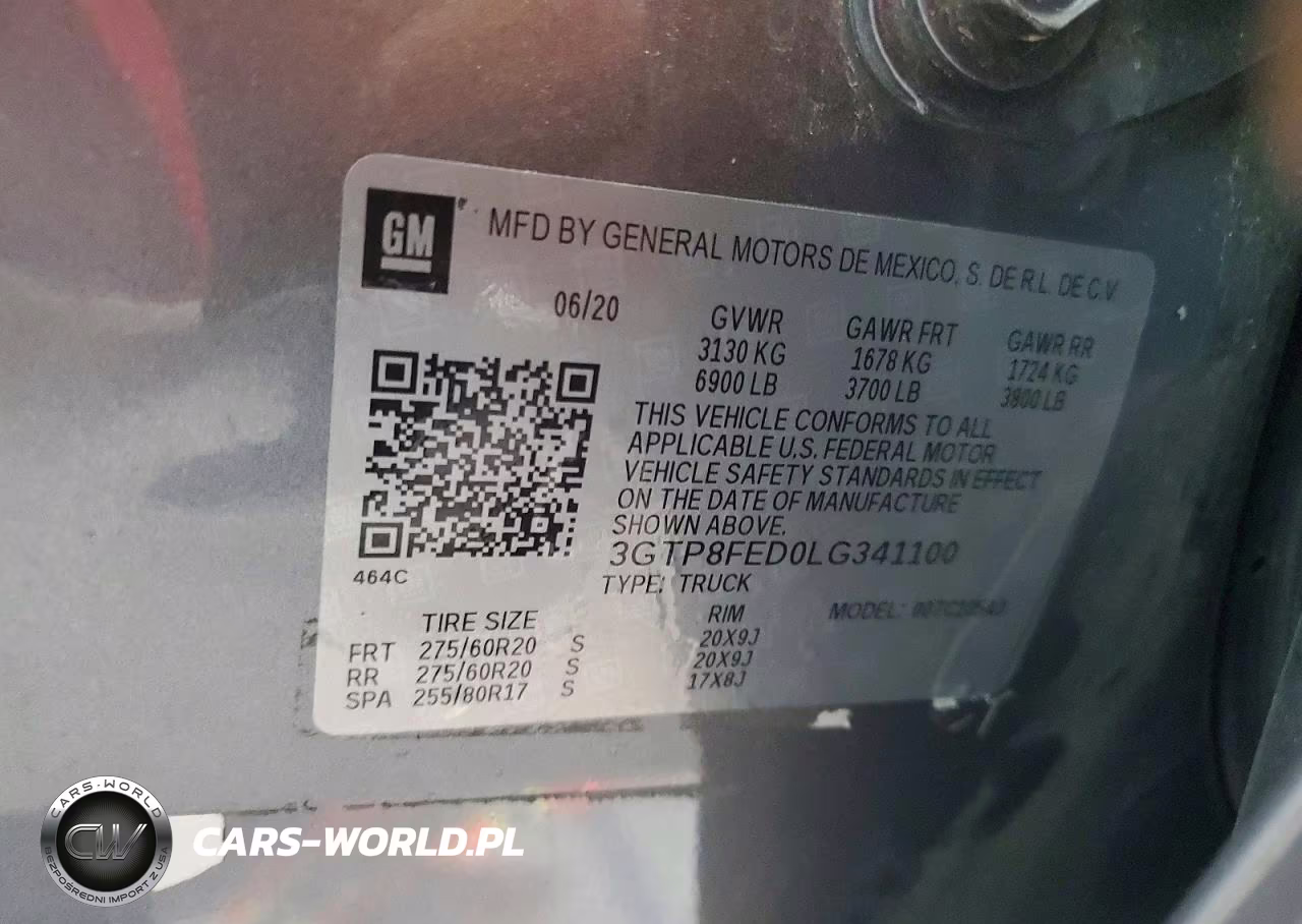 2020 GMC Sierra VIN:3GTP8FED0LG341100 - 12