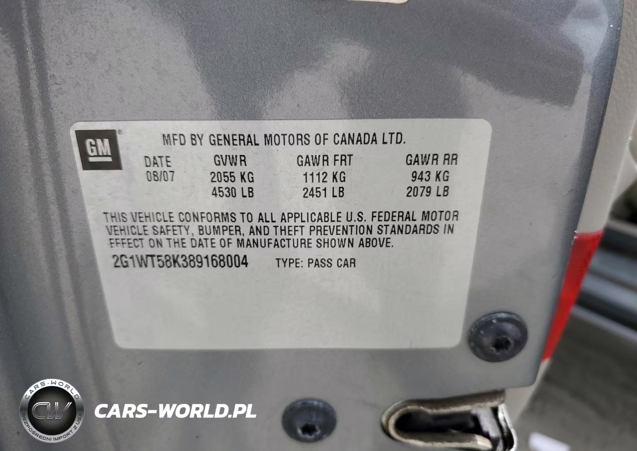 2008 Chevrolet Impala Lt VIN:2G1WT58K389168004 - 12