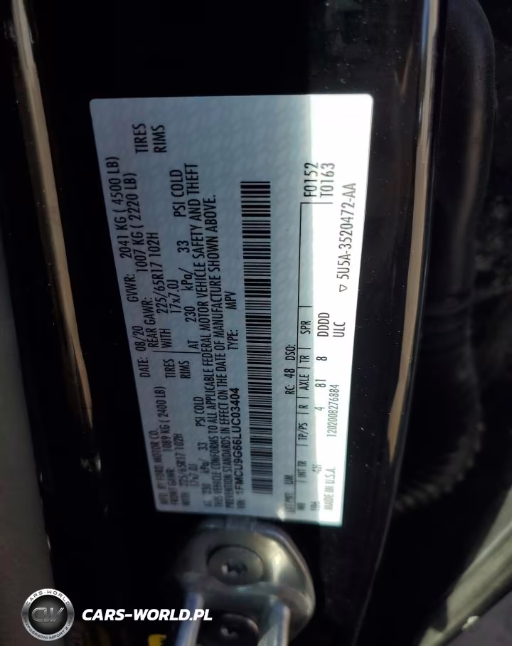 2020 Ford Escape Se VIN:1FMCU9G66LUC03404 - 13