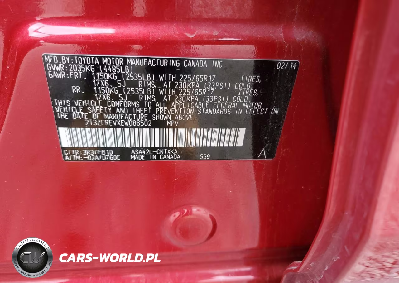 2014 Toyota Rav4 Le VIN:2T3ZFREVXEW086502 - 14