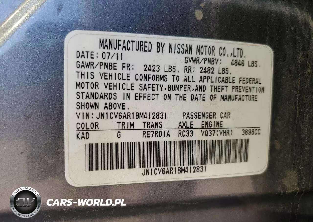 2011 Infiniti G37 VIN:JN1CV6AR1BM412831 - 12