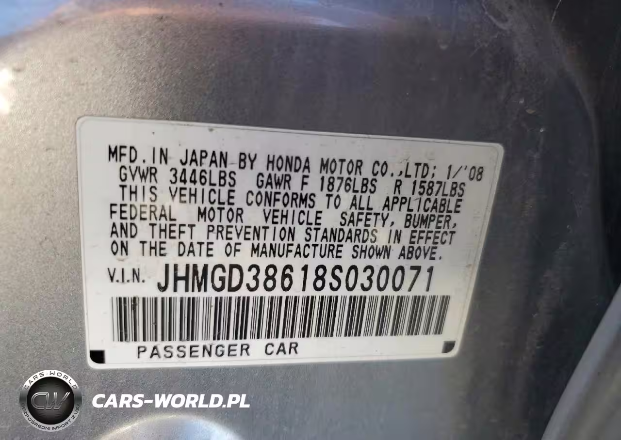 2008 Honda Fit Sport VIN:JHMGD38618S030071 - 12