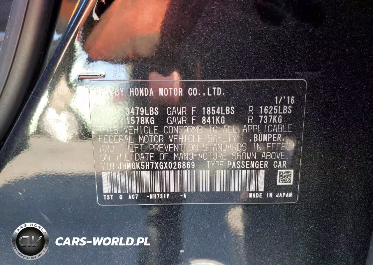 2016 Honda Fit Ex VIN:JHMGK5H7XGX026869 - 12
