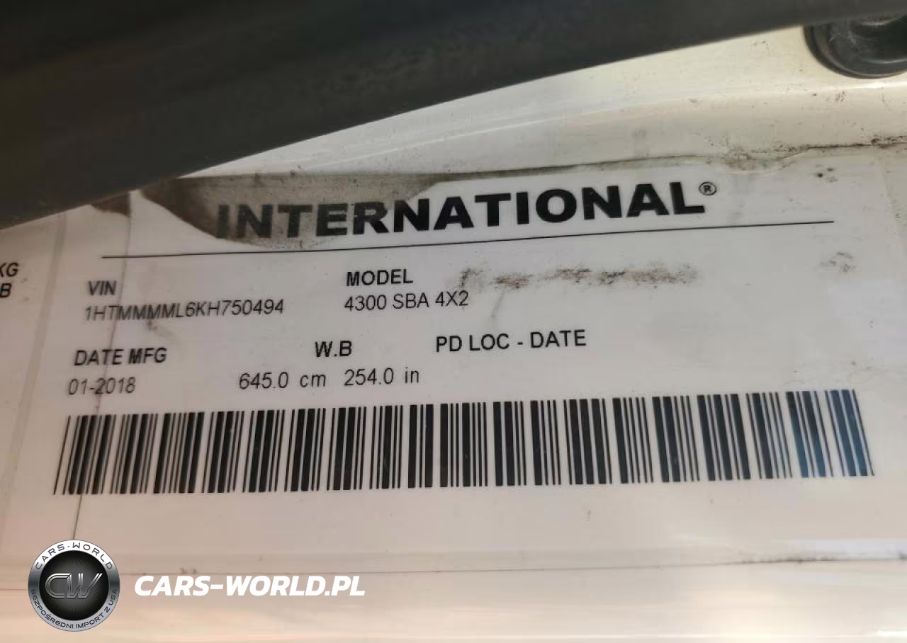 2019 International 4300 Truck Cab And Chassis VIN:1HTMMMML6KH750494 - 10