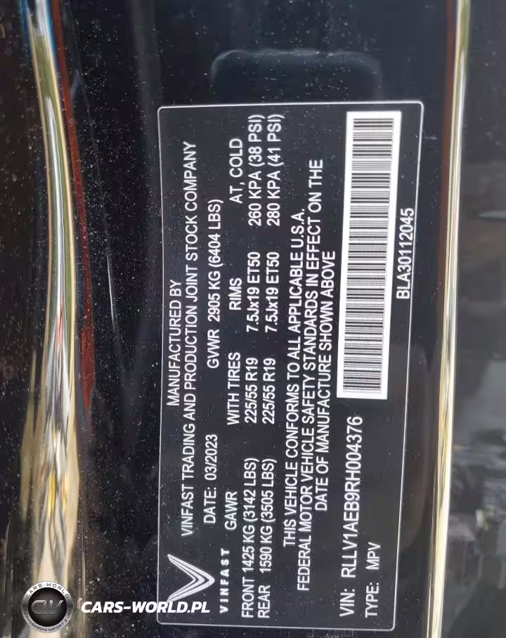2024 Vinfast Trading And Production Llc Vf 8 Eco VIN:RLLV1AEB9RH004376 - 13