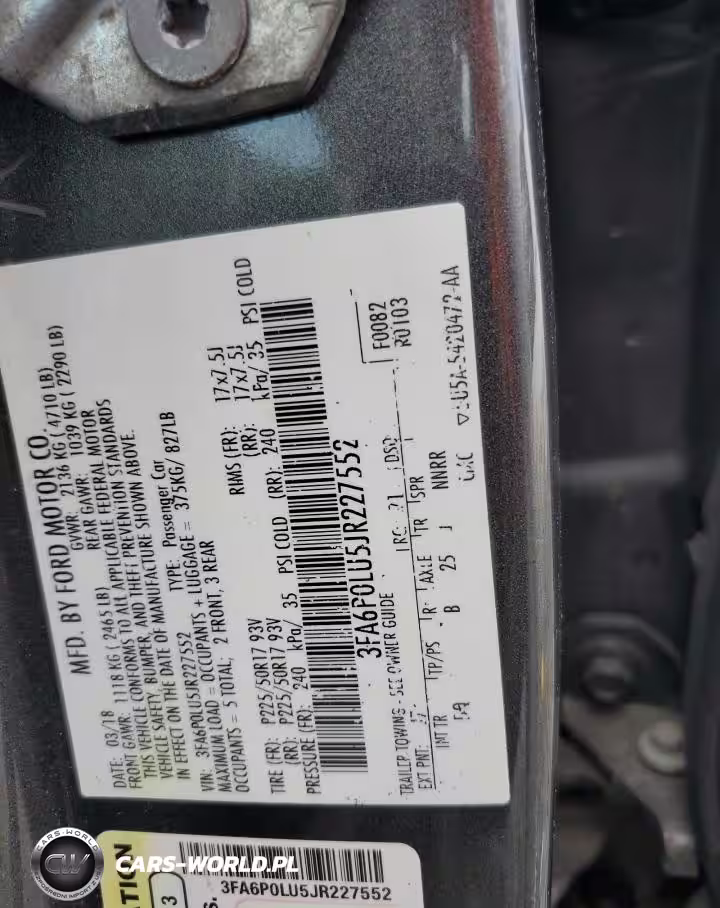 2018 Ford Fusion Se Hybrid VIN:3FA6P0LU5JR227552 - 12
