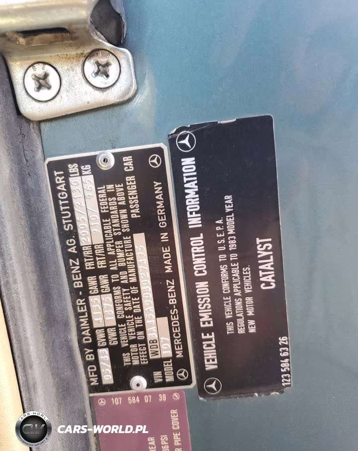 1983 Mercedes-Benz 380 Sl VIN:WDBBA45A0DB027495 - 12
