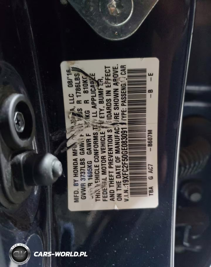 2016 Honda Civic Lx VIN:19XFC2F50GE083091 - 12