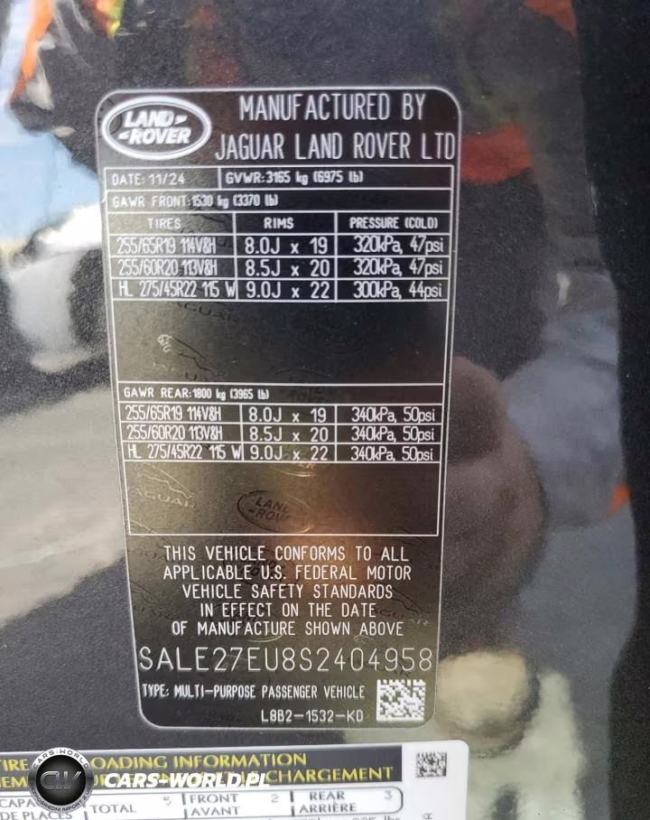 2025 Land Rover Defender 110 X-Dynamic Se VIN:SALE27EU8S2404958 - 13