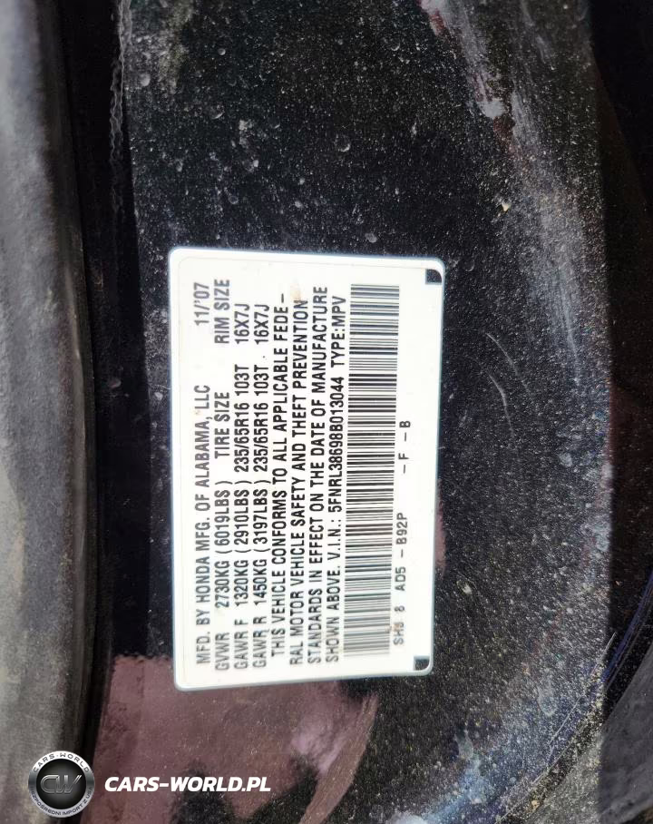 2008 Honda Odyssey Exl VIN:5FNRL38698B013044 - 13