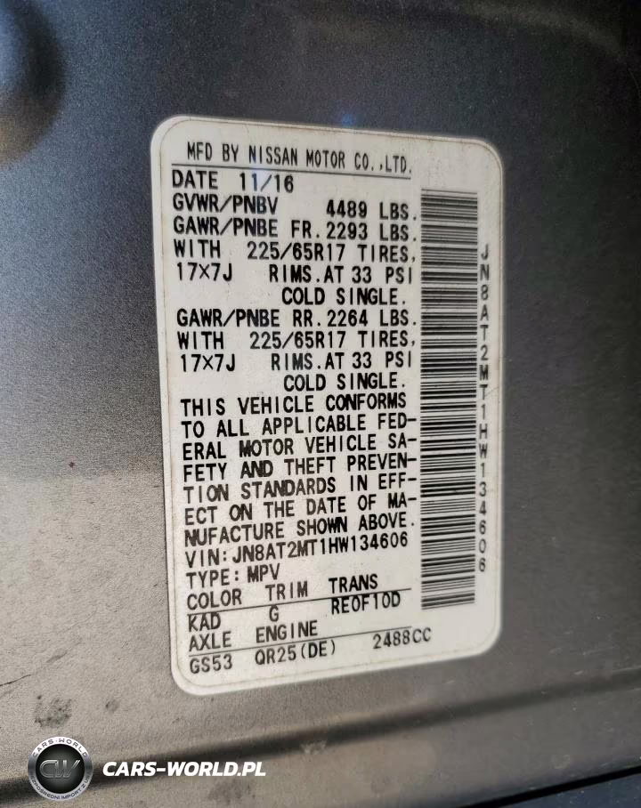 2017 Nissan Rogue S VIN:JN8AT2MT1HW134606 - 14