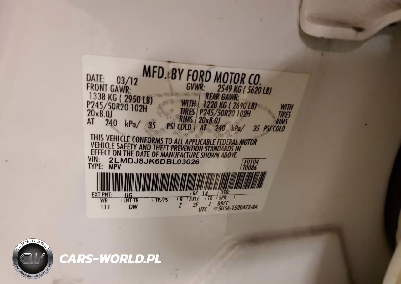 2013 Lincoln Mkx VIN:2LMDJ8JK6DBL03026 - 12