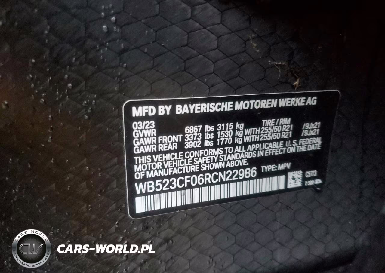 2024 BMW Ix xDrive50 VIN:WB523CF06RCN22986 - 13