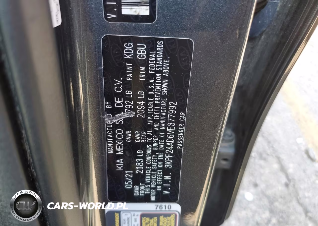 KIA FORTE FE VIN:3KPF24AD6ME377992 - 12
