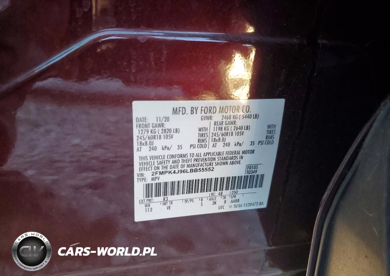 2020 Ford Edge Sel VIN:2FMPK4J96LBB55552 - 14