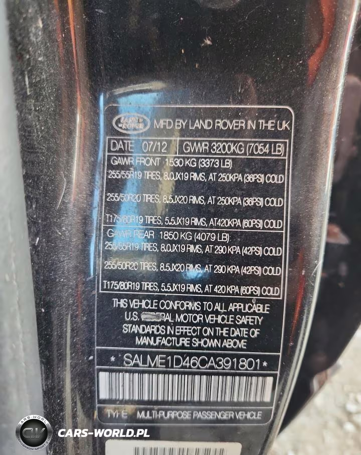 2012 Land Rover Range Rover Hse VIN:SALME1D46CA391801 - 13