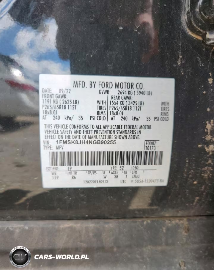 2022 Ford Explorer Timberline VIN:1FMSK8JH4NGB90255 - 13