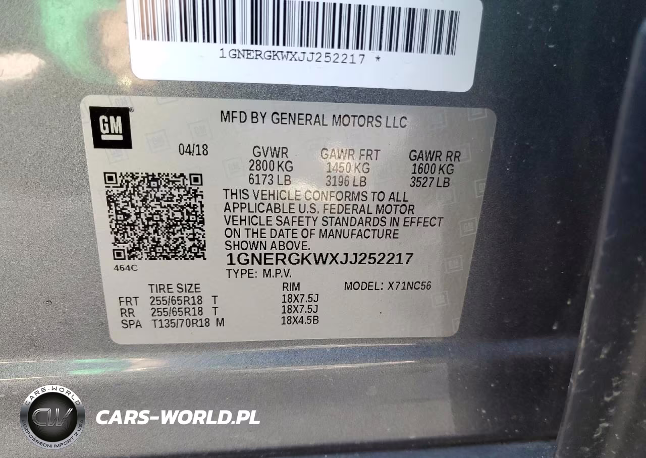 2018 Chevrolet Traverse Lt VIN:1GNERGKWXJJ252217 - 13