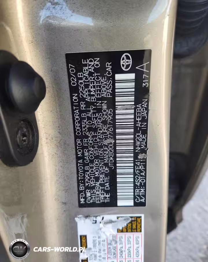 2007 Toyota Prius VIN:JTDKB20U277617905 - 12