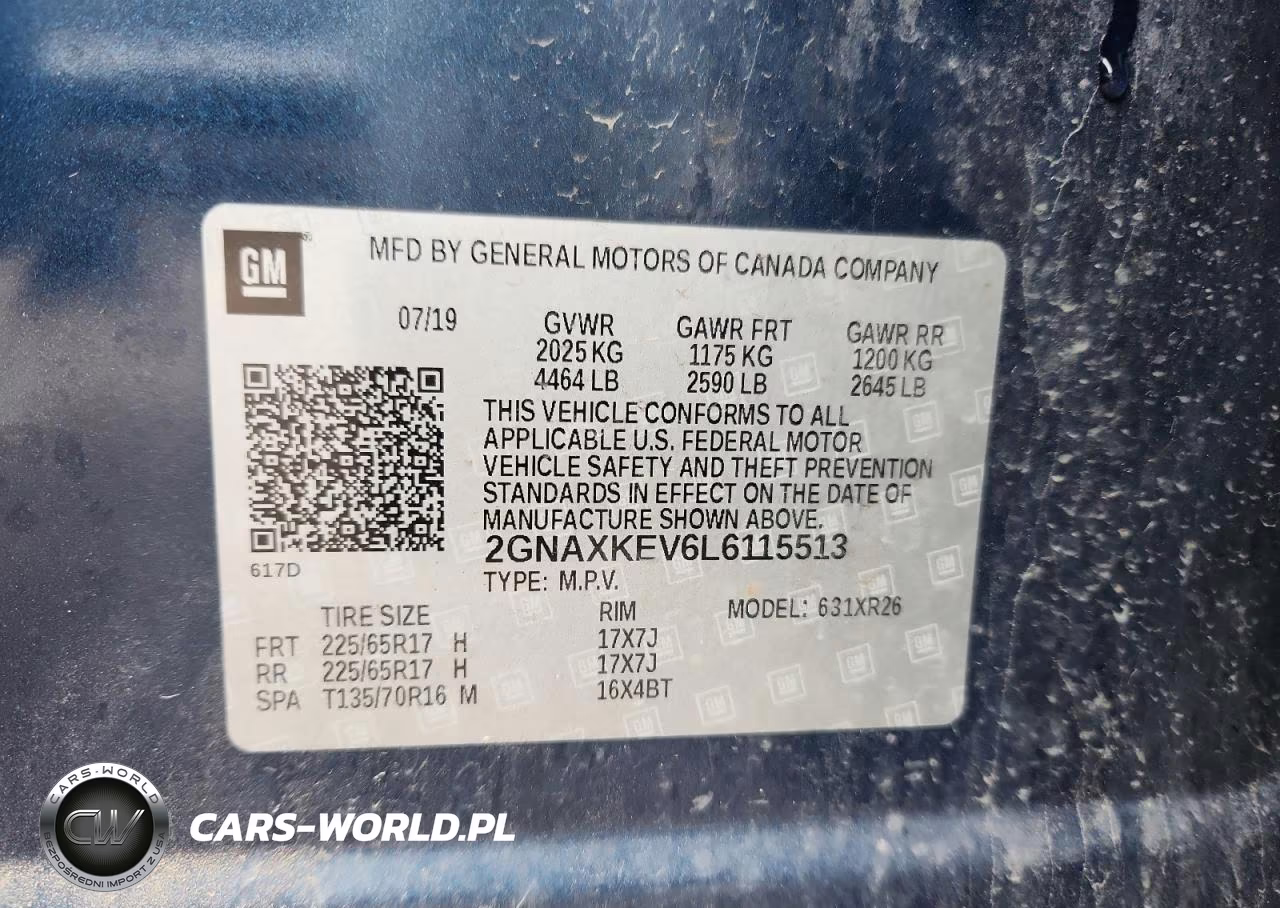 2020 Chevrolet Equinox Lt VIN:2GNAXKEV6L6115513 - 13