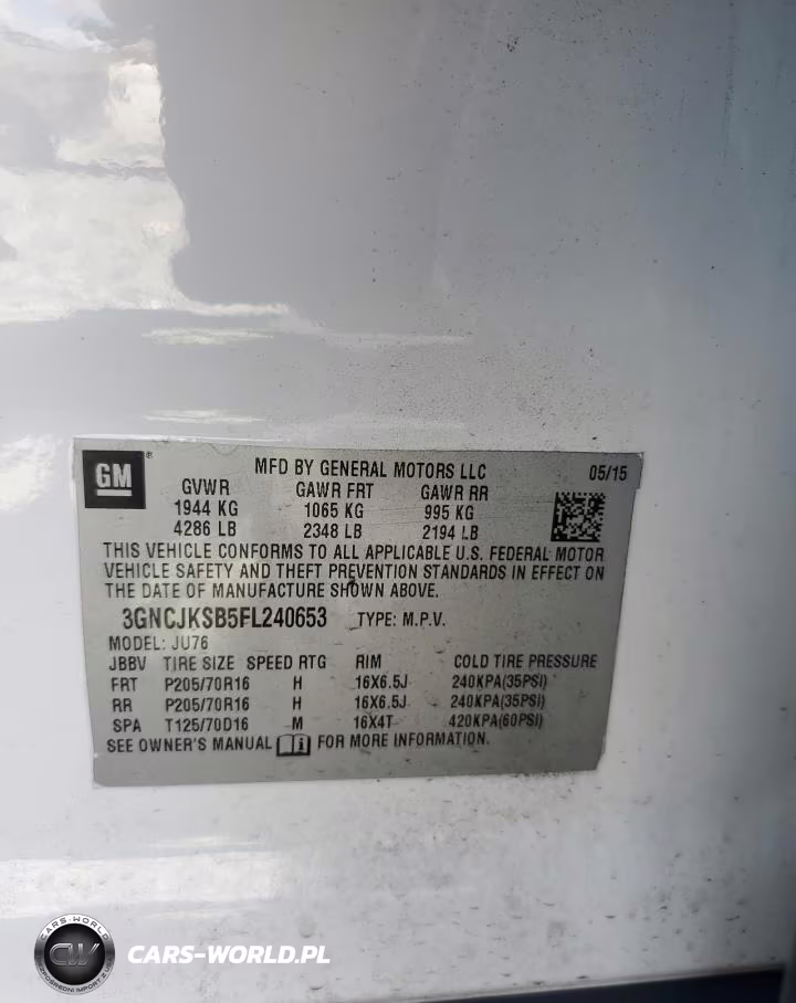 2015 Chevrolet Trax Ls VIN:3GNCJKSB5FL240653 - 13