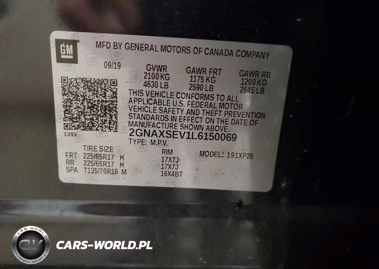 2020 Chevrolet Equinox Ls VIN:2GNAXSEV1L6150069 - 13