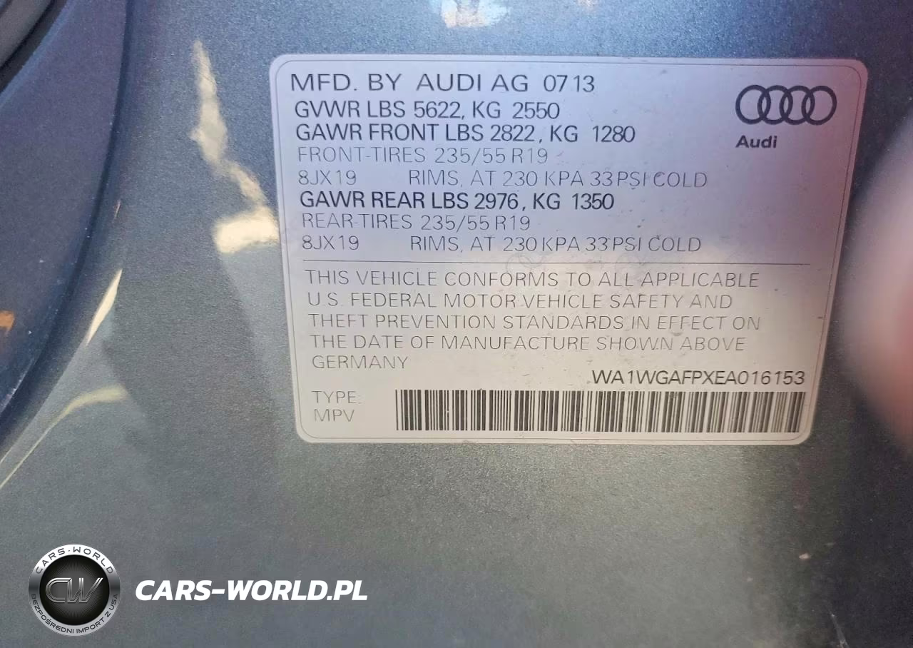 2014 Audi Q5 Prestige VIN:WA1WGAFPXEA016153 - 14