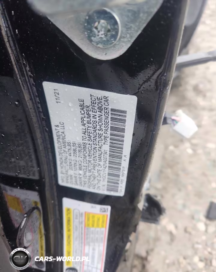 2022 Honda Accord Sport Se VIN:1HGCV1F42NA007341 - 13