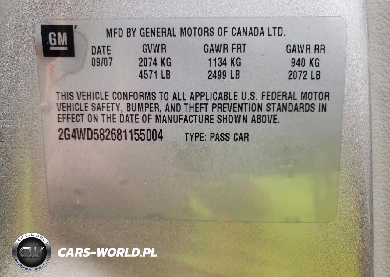 2008 Buick Lacrosse Cxl VIN:2G4WD582681155004 - 12