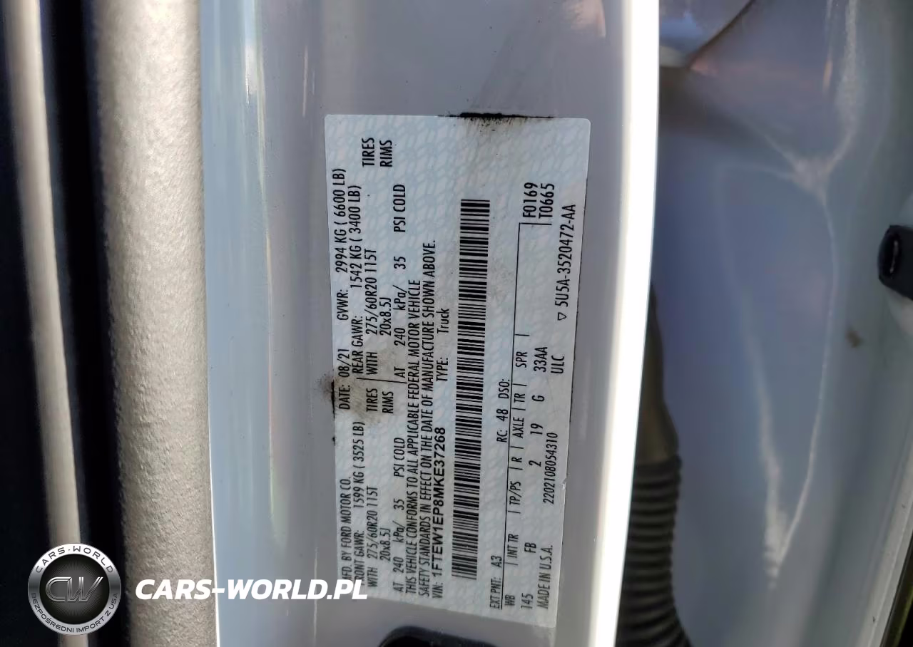 2021 Ford F150 Supercrew VIN:1FTEW1EP8MKE37268 - 12