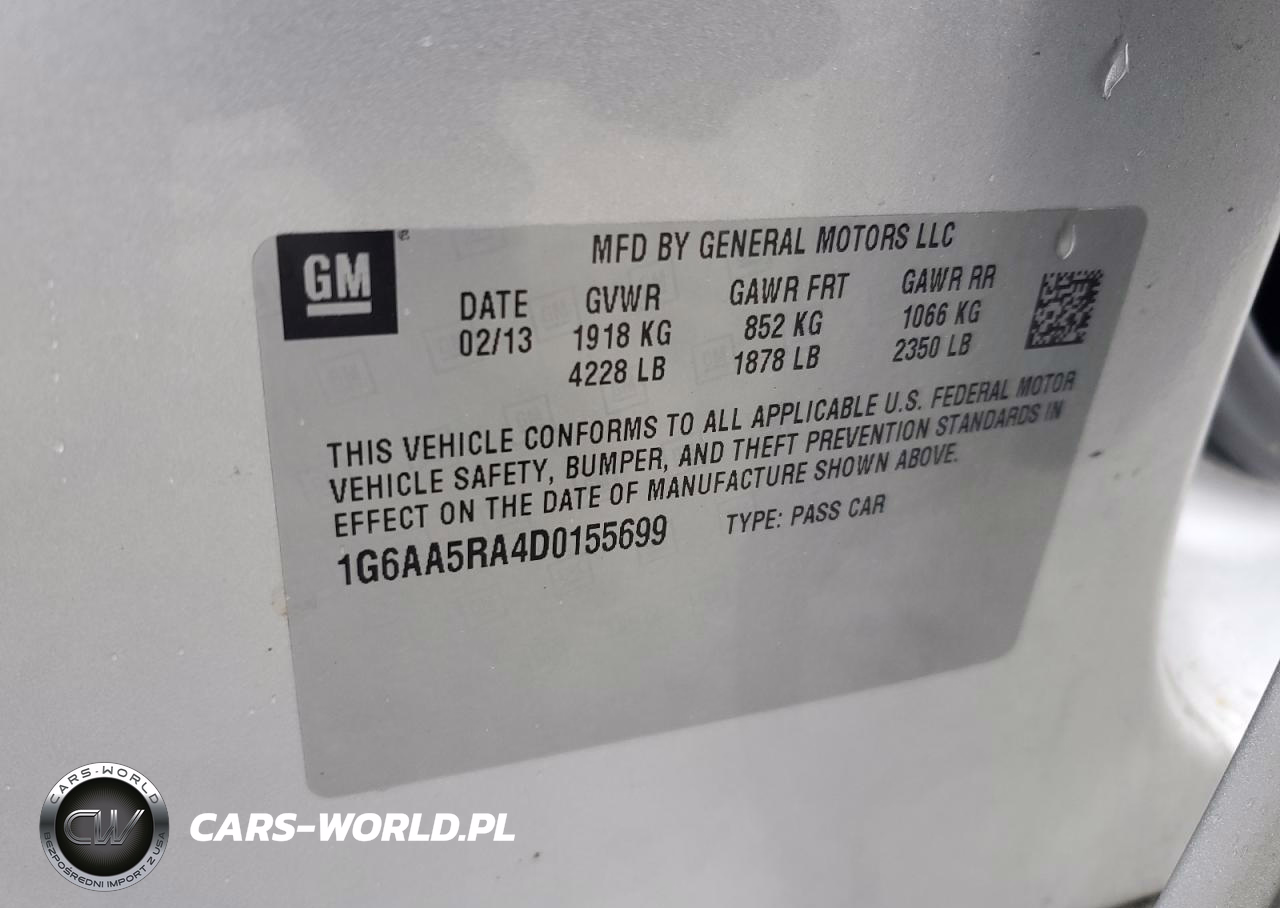 2013 Cadillac Ats VIN:1G6AA5RA4D0155699 - 12