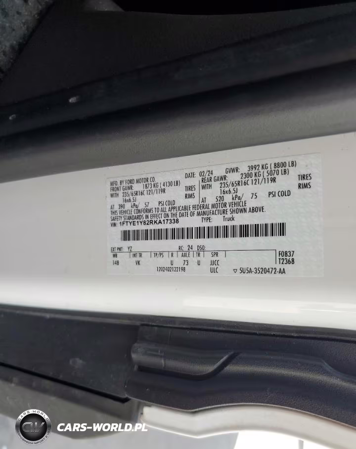 2024 Ford Transit Cargo Van T- VIN:1FTYE1Y82RKA17338 - 12