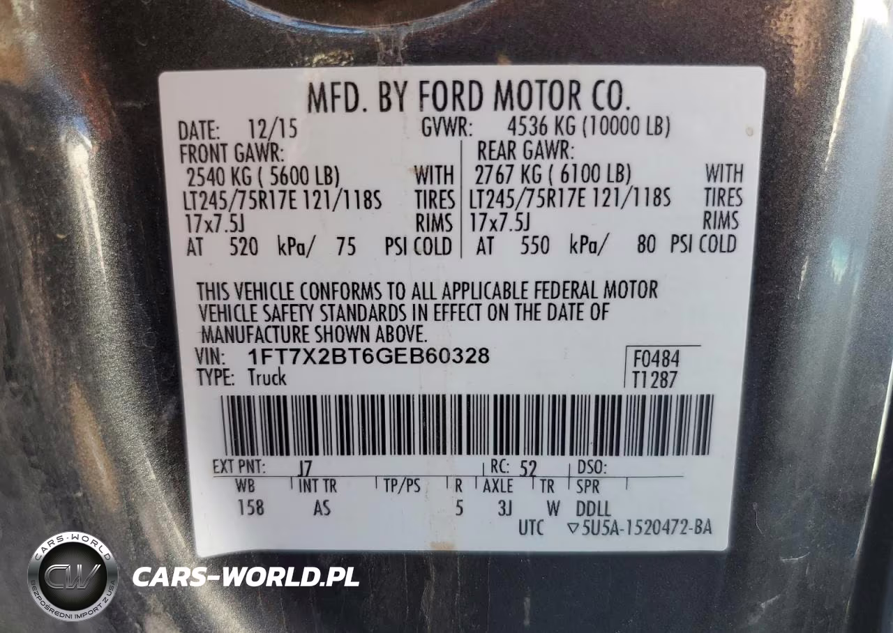 2016 Ford F250 Truck Cab And Chassis VIN:1FT7X2BT6GEB60328 - 13