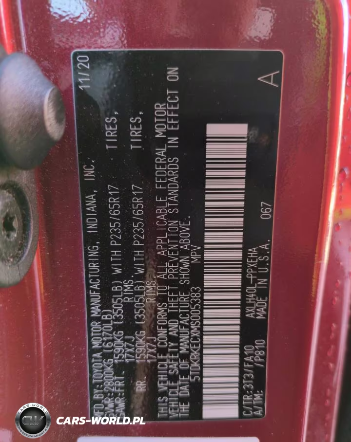 2021 Toyota Sienna Le VIN:5TDKRKECXMS005383 - 13