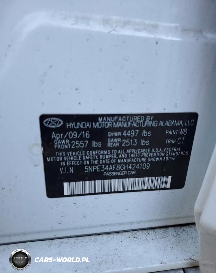 HYUNDAI SONATA SPO VIN:5NPE34AF8GH424109 - 12