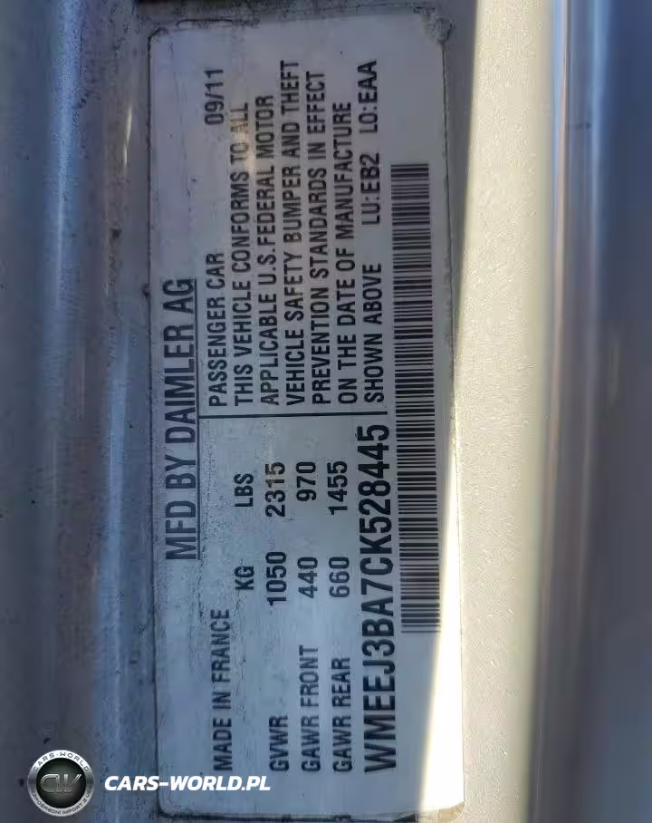 2012 Smart Fortwo Pure VIN:WMEEJ3BA7CK528445 - 12