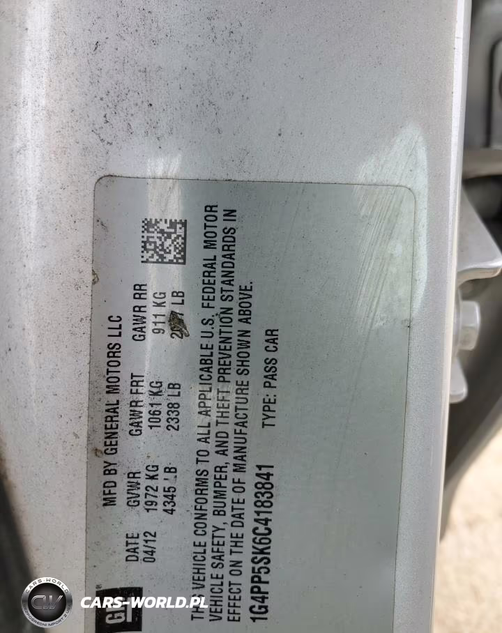 2012 Buick Verano VIN:1G4PP5SK6C4183841 - 12