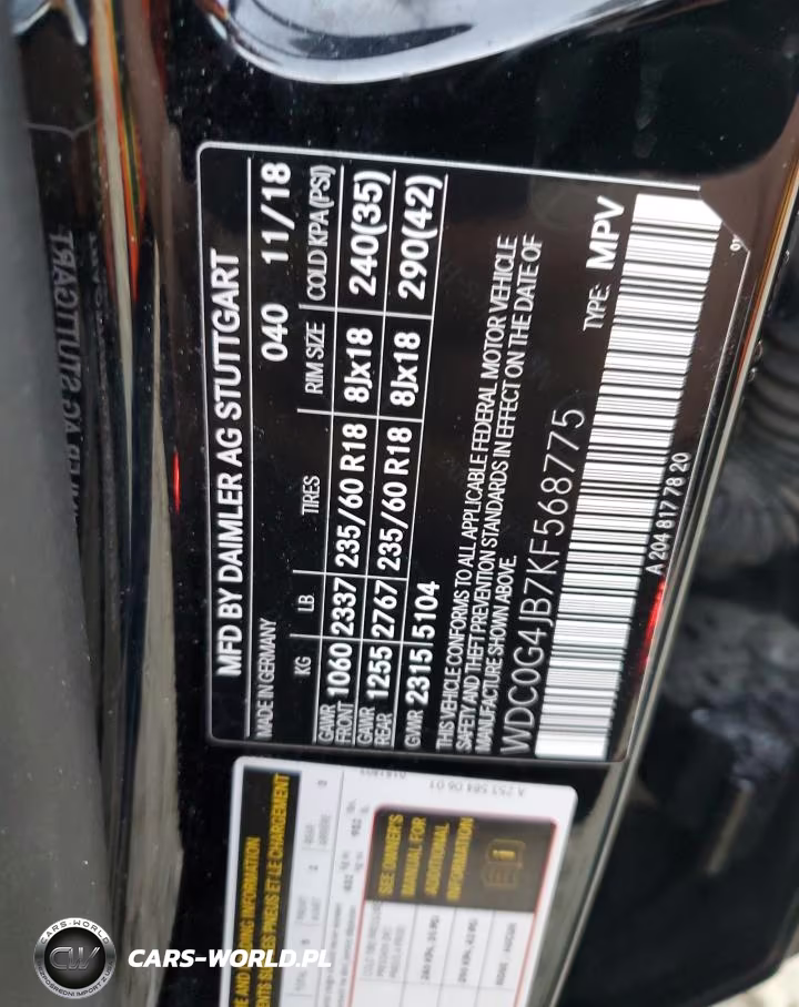 2019 Mercedes Benz Glc VIN:WDC0G4JB7KF568775 - 14