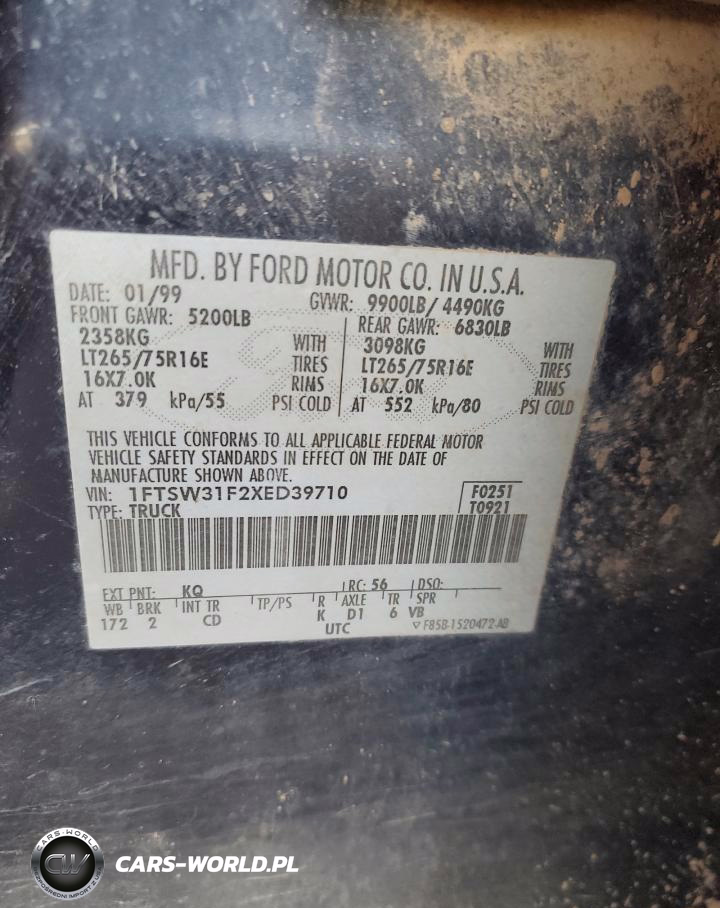 FORD F350 SRW S VIN:1FTSW31F2XED39710 - 12