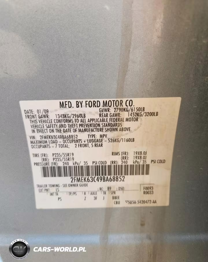 2009 Ford Flex Limited VIN:2FMEK63C49BA68852 - 13