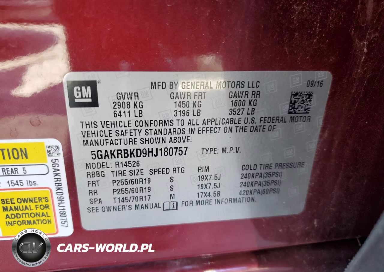 2017 Buick Enclave VIN:5GAKRBKD9HJ180757 - 13