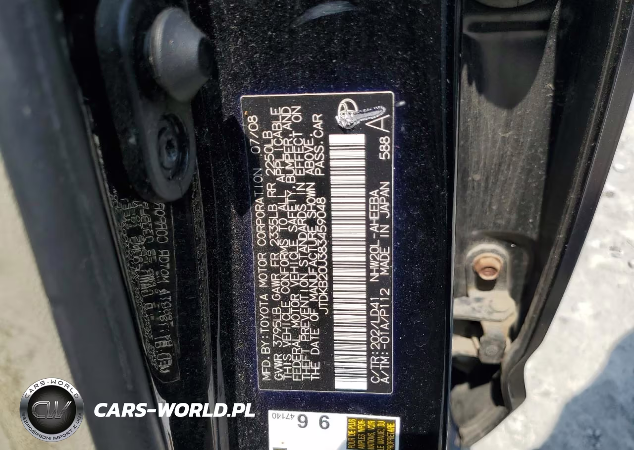 TOYOTA PRIUS VIN:JTDKB20U383459048 - 12