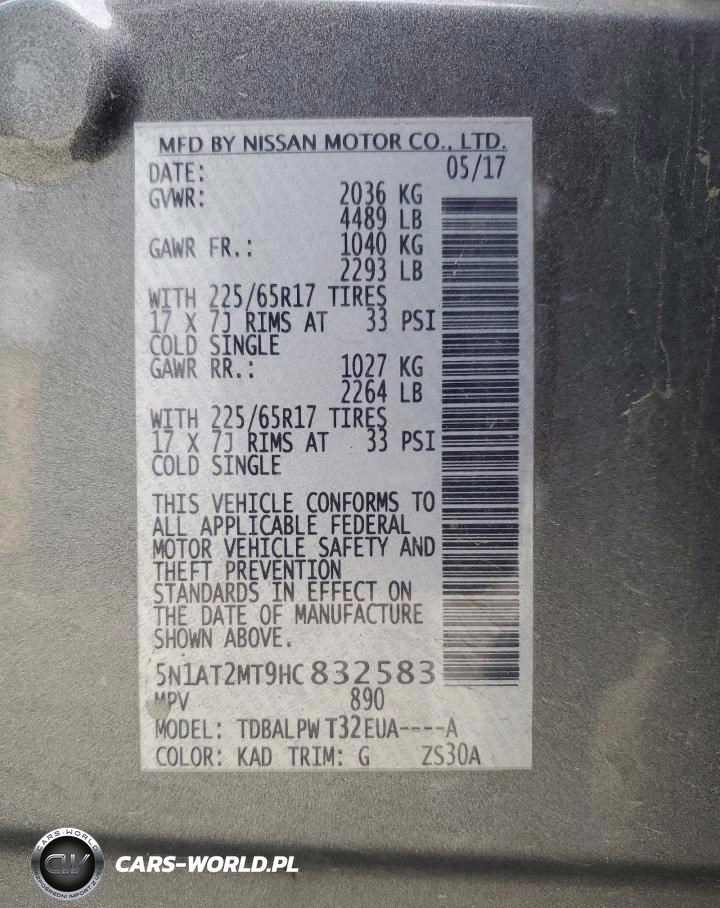 2017 Nissan Rogue S VIN:5N1AT2MT9HC832583 - 12